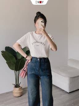 Thumbnail Quần Jean Nữ Màu Đậm Dễ Phối Đồ ENVY J109 4