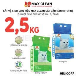 Thumbnail Cát Vệ Sinh Cho Mèo, Cát Mèo Đậu Nành Tofu Max Clean 2.5KG 1