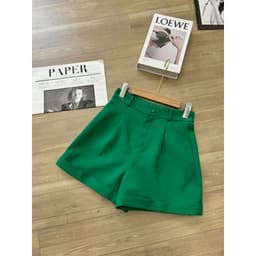Thumbnail Quần Short  vải nữ  2 lớp  kiểu cạp cao, gập gấu mix với nhiều kiểu áo Evalover Q2024207 3