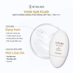 Thumbnail Kem Chống Nắng Be'Balance VIVID SUN FLUID Phổ Rộng SPF50+/PA4+ 50ml 3