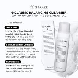 Thumbnail Sữa rửa mặt Be'Balance GCLASSIC BALANCING CLEANSER giúp Hỗ Trợ Làm Chậm Quá Trình Lão Hoá và Chăm Sóc Da Mụn 200ml 2