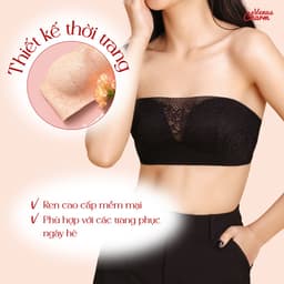 Thumbnail Áo ngực quây không gọng nâng ngực viền silicon chống tụt đệm dày 3cm mút bàn tay Venus Charm 2019 4