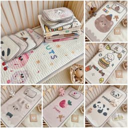Thumbnail Chiếu Điều Hoà Cao Su Non Cho Bé KidsWorld Hoạ Tiết Dễ Thương Kích Thước 60x120cm Kèm Gối 24x35cm 1