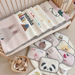 Thumbnail Chiếu Điều Hoà Cao Su Non Cho Bé KidsWorld Hoạ Tiết Dễ Thương Kích Thước 60x120cm Kèm Gối 24x35cm 2