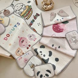 Thumbnail Chiếu điều hoà cho bé, chiếu điều hoà cao su non 5D kèm gối lót đầu cho bé nằm nôi, giường tiện lợi 3