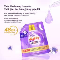 Thumbnail Nước Giặt Joykity Hương Lavender Dịu Nhẹ An Toàn Cho Da / Hỗ Trợ Làm Sạch Vết Bẩn Ưu Việt / Lưu Hương 24 Tiếng 1