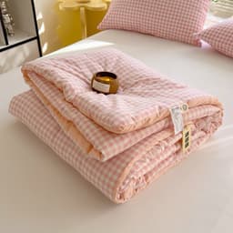 Thumbnail Chăn hè kẻ bông sơ đậu nành bodecor mền cotton đũi cao cấp kích thước 2mx2m3 chất thoáng mát bền màu, hàng nhập khẩu 1
