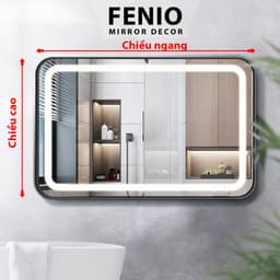 Thumbnail Gương treo nhà tắm FENIO có led viền cảm ứng hình chữ nhật 2