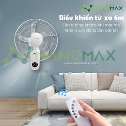Thumbnail Quạt Treo Tường NANOMAX QN-06 Size Lớn 18 Inches Điều Khiển Từ Xa, Đo Nhiệt Độ Bên Trong Máy 4