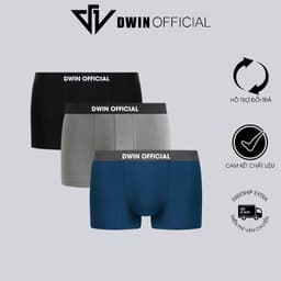 Thumbnail Combo 3 quần lót nam DWIN sịp đùi kháng khuẩn cao cấp boxer vải thun lạnh co dãn 4 chiều 2