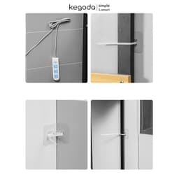 Thumbnail Bộ Miếng Dán Chịu Lực Kèm Dây Đai Rút Cố Định Chống Lật Tủ Kệ KEGODA (Không Cần Khoan) 3