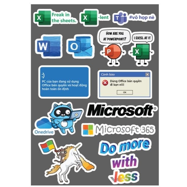 Ảnh Bộ Sticker Microsoft vui vẻ - Hàng tặng không bán 1