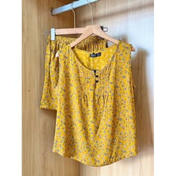 Thumbnail Bộ lanh đùi sefa hoa nhí sát nách chất liệu lanh nhung cao cấp kiểu dáng trẻ trung thiết kế 2