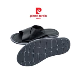 Thumbnail Dép nam Pierre Cardin Pháp da bò thật cao cấp, kiểu dáng quai chéo có khóa, đế cao su - 158 chính hãng 3