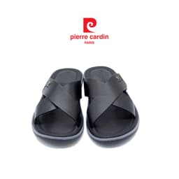 Thumbnail Dép nam Pierre Cardin Pháp da bò thật cao cấp, kiểu dáng quai chéo có khóa, đế cao su - 158 chính hãng 1