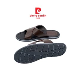Thumbnail Dép nam Pierre Cardin Pháp da bò thật cao cấp, kiểu dáng quai chéo có khóa, đế cao su - 158 chính hãng 4