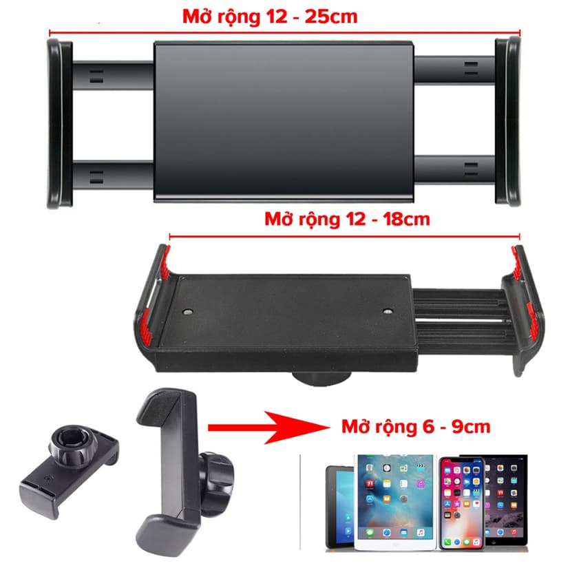 Ảnh Giá Đỡ Điện Thoại, Máy Tính Bảng, Ipad Mở Rộng Đến 25cm Có Kẹp Bàn Khung Kim Loại 35cm Xoay 360 Độ Chính Hãng Amalife 2