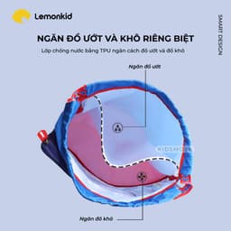Thumbnail Túi đựng đồ bơi cho bé du lịch, thể thao 3D Lemonkid, chống nước, siêu nhẹ 220g, có ngăn để giày 4
