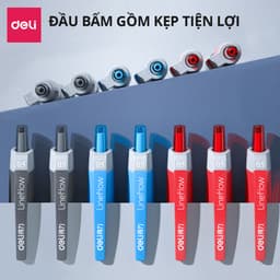 Thumbnail Bút Gel Bấm Deli Bi Nước Mực Xanh/Đen/Đỏ Cho Văn Phòng Học Sinh Ngòi 0.5mm - Mực Đều Chữ Đẹp - Có Ngòi Thay Thế 3
