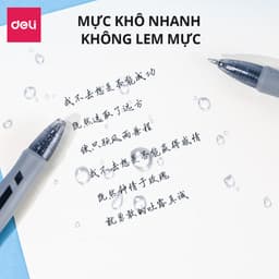 Thumbnail Bút Gel Bấm Deli Bi Nước Mực Xanh/Đen/Đỏ Cho Văn Phòng Học Sinh Ngòi 0.5mm - Mực Đều Chữ Đẹp - Có Ngòi Thay Thế 2