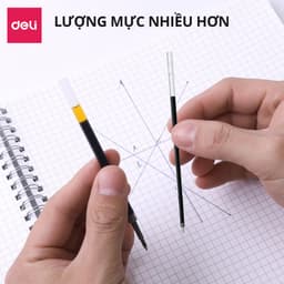 Thumbnail Bút Gel Bấm Deli Bi Nước Mực Xanh/Đen/Đỏ Cho Văn Phòng Học Sinh Ngòi 0.5mm - Mực Đều Chữ Đẹp - Có Ngòi Thay Thế 4