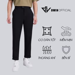Thumbnail Quần tây nam DWIN dáng baggy vải âu cao cấp không xù co dãn hàn quốc xuông ống rộng 2