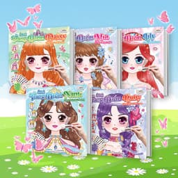 Thumbnail Combo Sách trang điểm công chúa Lily, Daisy, Mia, Nami, Ruby (5 cuốn) - (Tô màu và bóc dán hơn 500+ stickers) cho bé gái 1