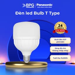 Thumbnail Đèn LED Bulb Trụ Trắng PANASONIC Type T, Đuôi E27, Công suất 20W/30W/40W/50W sáng trắng 6500K 1
