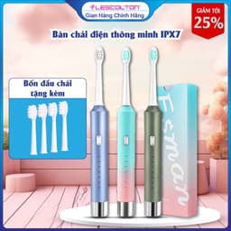 Thumbnail Bàn chải điện lescolton đánh răng điện tử sạc USB IPX7 Chống nước công nghệ tấng suất rung cao lông chống chẻ rụng 1
