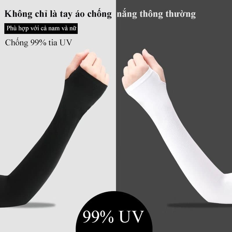 Ảnh Ống tay áo chống nắng MYT găng tay lụa lạnh chống nắng thoáng khi chống tia UV mùa hè phong cách dành cho nam và nữ 1