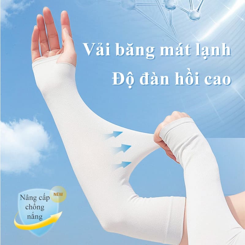 Ảnh Ống tay áo chống nắng MYT găng tay lụa lạnh chống nắng thoáng khi chống tia UV mùa hè phong cách dành cho nam và nữ 4