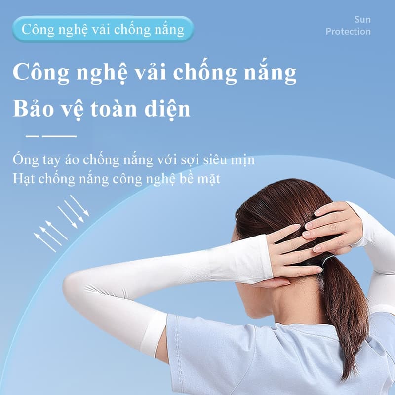 Ảnh Ống tay áo chống nắng MYT găng tay lụa lạnh chống nắng thoáng khi chống tia UV mùa hè phong cách dành cho nam và nữ 2