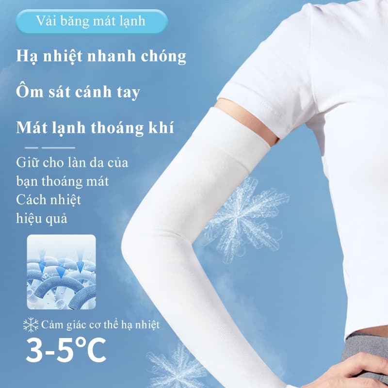 Ảnh Ống tay áo chống nắng MYT găng tay lụa lạnh chống nắng thoáng khi chống tia UV mùa hè phong cách dành cho nam và nữ 3