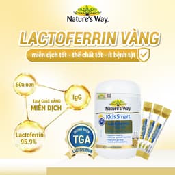 Thumbnail Sữa Bột Nature’s Way Kids Smart Lactoferrin + Colostrum Hỗ Trợ Tăng Cường Đề Kháng, Miễn Dịch Cho Bé 30 Gói (2g/gói) 2