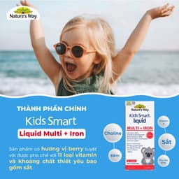 Thumbnail Siro Bổ Sung Sắt Và Multi Vitamin Cho Bé Nature's Way Kids Smart Liquid Multi + Iron Hỗ Trợ Nâng Cao Đề Kháng 200ml 1