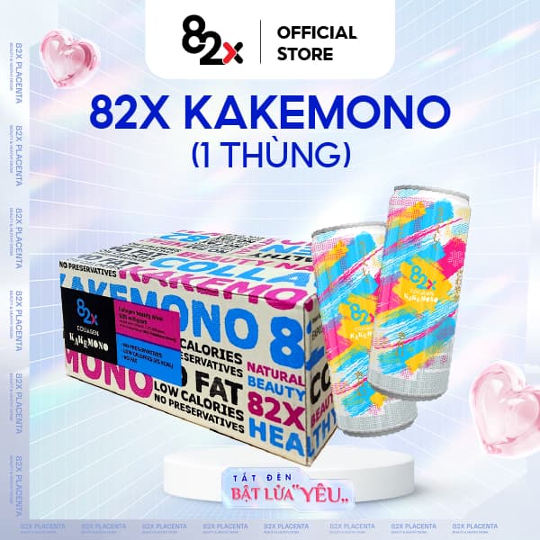 Ảnh 82X KAKEMONO Nước Uống Bổ Sung Collagen Vị Ổi Hồng, Chiết Xuất Từ Da Cá Ngừ Đại Dương 245ml/lon ( Thùng 24 Lon ) 2
