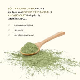 Thumbnail Bột Trà Xanh Đắp Mặt Nạ Hữu Cơ Umiha Nguyên Chất 40g | Green Tea Powder 100% Organic 1