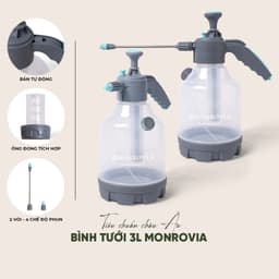 Thumbnail Bình xịt tưới cây MONROVIA phun sương tưới cây cảnh, vòi dài, tặng vòi ngắn, màu xanh, tiêu chuẩn Châu Âu 1