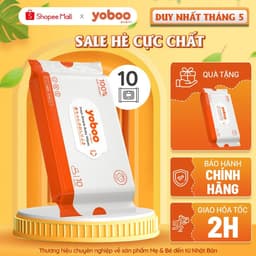 Thumbnail 1 GÓI Khăn giấy ướt Yoboo YB-078 gói 10 tờ dịu nhẹ, không cồn và hương liệu, an toàn khi sử dụng cho bé-Hàng chính hãng 1