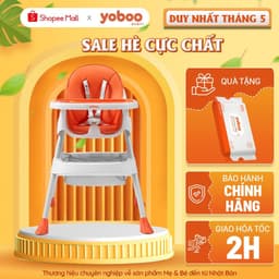 Thumbnail Ghế ăn dặm cho bé Yoboo YB-0015 gồm khay ăn khay chứa đồ, điều chỉnh chiều cao ghế và độ rộng khay ăn - Hàng chính hãng 1