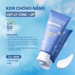 Thumbnail Kem Chống Nắng Vật Lý Tone Up SPF50+ PA++++ Tone Up An Toàn Cho Da Nhạy Cảm Bà Bầu Trẻ Em Cỏ Mềm 60g 4