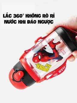Thumbnail Bình uống nước cho bé 1989KIDS chất liệu tritan an toàn cho bé,Bình nước siêu nhân elsa cho trẻ em 2 nắp tiện lợi 2