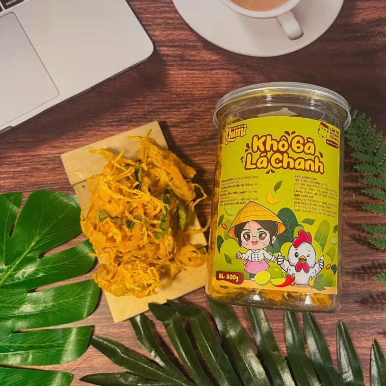 Ảnh Khô gà lá chanh Trạm ngọt Yumi đồ ăn vặt thịt xé sợi thơm ngon 2