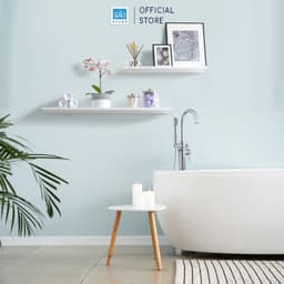 Thumbnail Kệ Gỗ Treo Tường Dài 20cm Đến 50cm Trang Trí Decor Phòng Khách Màu Trắng SIB Decor 3