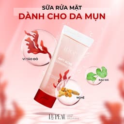 Thumbnail Sữa rửa mặt anti acne hỗ trợ giảm mun, ngăn ngừa mụa, làm sạch sâu - LE'PEAU 3