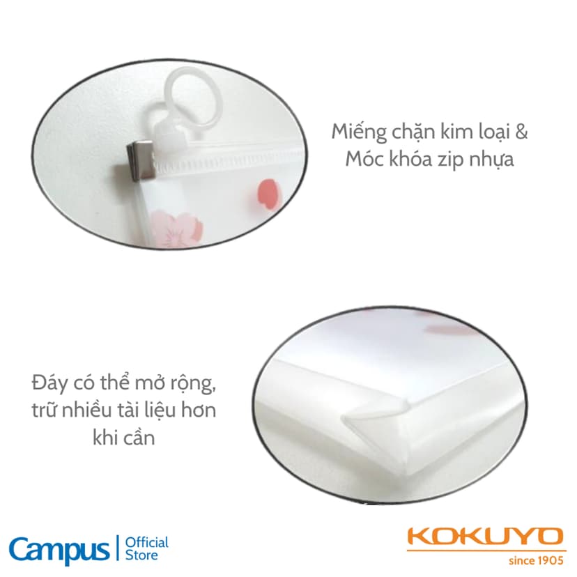 Ảnh Túi Đựng Tài Liệu Có Khóa Zip Campus Kawaii A4 3