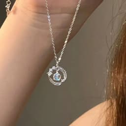 Thumbnail Dây chuyền bạc CDE Sparkling Feather Blue Necklace Silver CDE6076BE - Dây chuyền nữ Lông Vũ Đính Đá 2