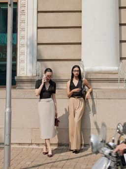 Thumbnail Chân váy A kem dài thắt belt HUONG BOUTIQUE BSZ28 4