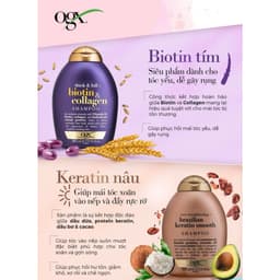 Thumbnail Dầu gội xả OGX Thick Full Biotin Collagen phục hồi, chống rụng, kích mọc tóc 385ML 4