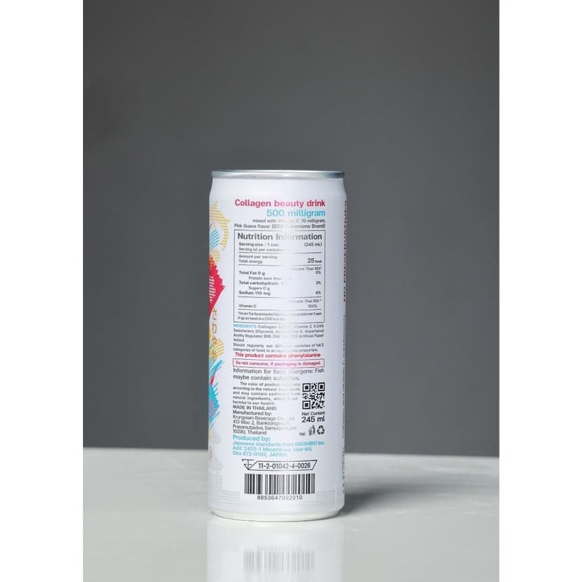 Ảnh 82X KAKEMONO Nước Uống Bổ Sung Collagen Vị Ổi Hồng, Chiết Xuất Từ Da Cá Ngừ Đại Dương 245ml/lon ( Thùng 24 Lon ) 4